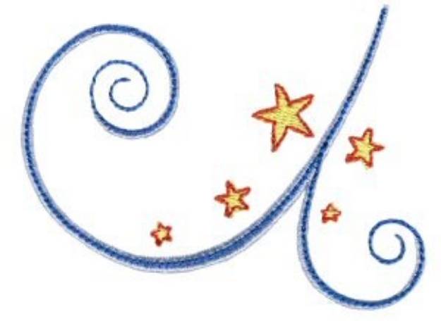 Picture of Swirly Stars Machine Embroidery Design