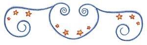 Picture of Swirly Stars Machine Embroidery Design