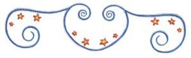 Picture of Swirly Stars Machine Embroidery Design