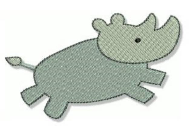 Picture of Jungle Daze Rhino Machine Embroidery Design