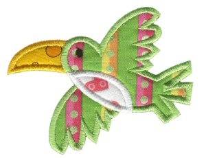 Picture of Jungle Daze Toucan Applique Machine Embroidery Design