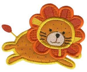 Picture of Jungle Daze Lion Applique Machine Embroidery Design