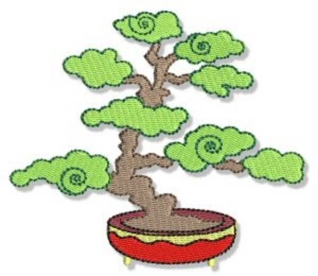 Picture of Oriental Bonsai Tree Machine Embroidery Design