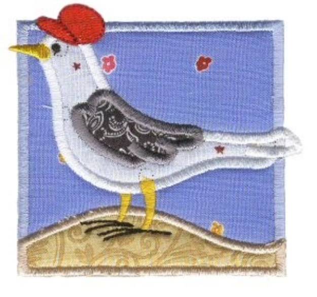 Picture of Applique Pelican Machine Embroidery Design