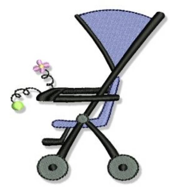 Picture of Baby Stroller Machine Embroidery Design