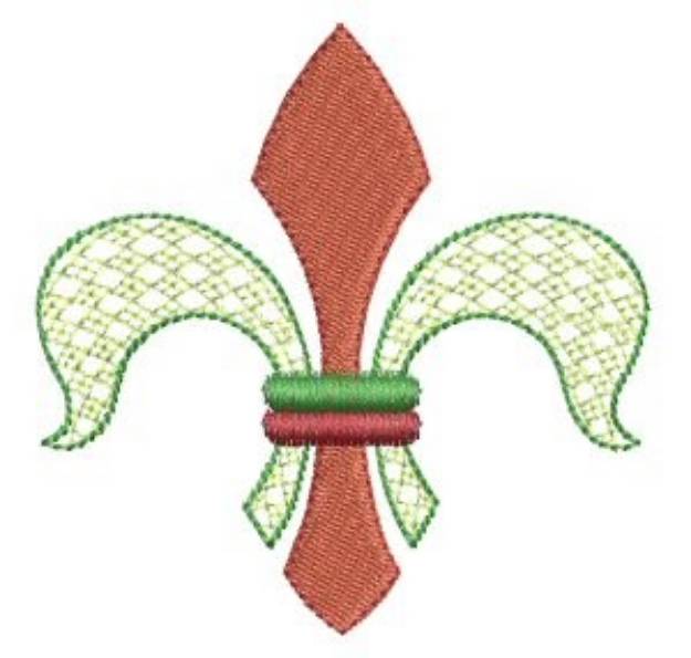 Picture of Vintage Fleur De Lis Machine Embroidery Design