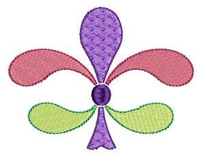 Picture of Pastel Fleur De Lis Machine Embroidery Design