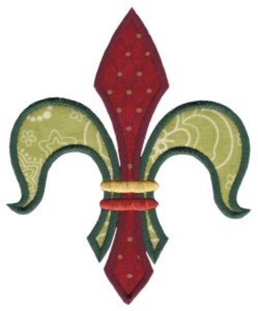 Picture of Decorative Applique Fleur De Lis Machine Embroidery Design