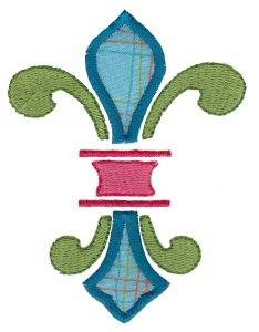 Picture of Applique Fleur De Lis Machine Embroidery Design