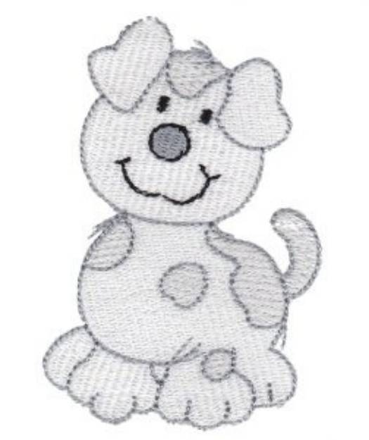 Picture of Cartoon Puppy Dog Machine Embroidery Design