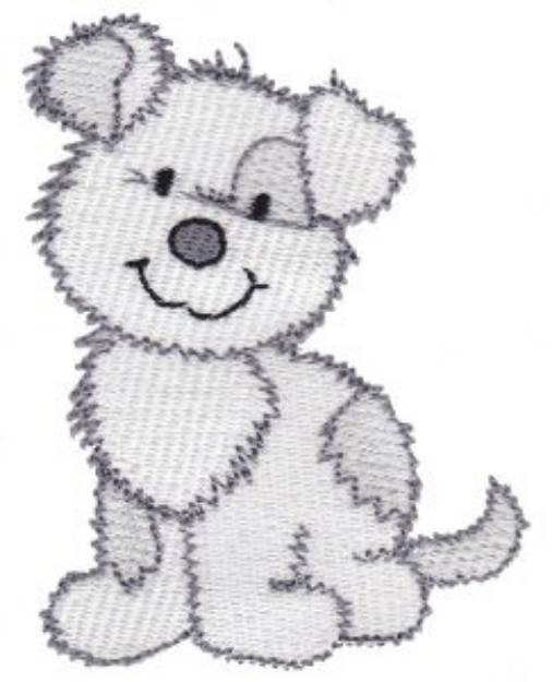 Picture of Sweet Cartoon Puppy Machine Embroidery Design