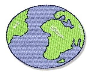 Picture of Earth Day Globe Machine Embroidery Design