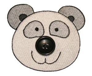 Picture of Button Nose Panda Machine Embroidery Design