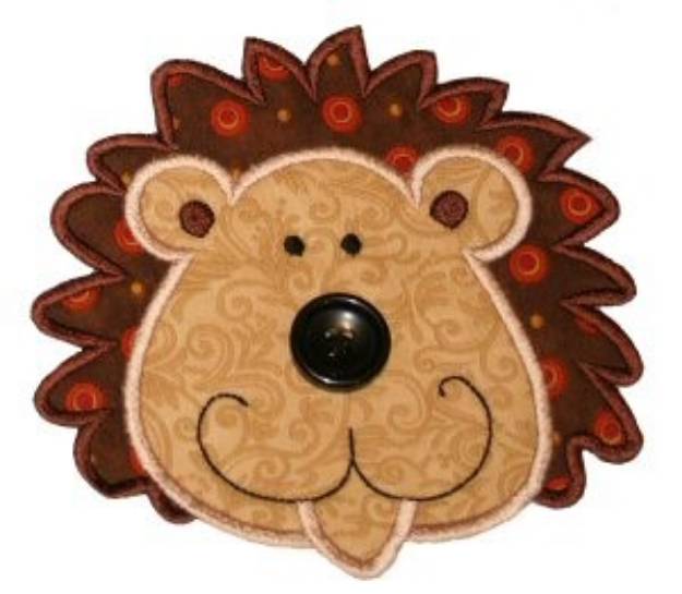 Picture of Button Nose Lion Applique Machine Embroidery Design