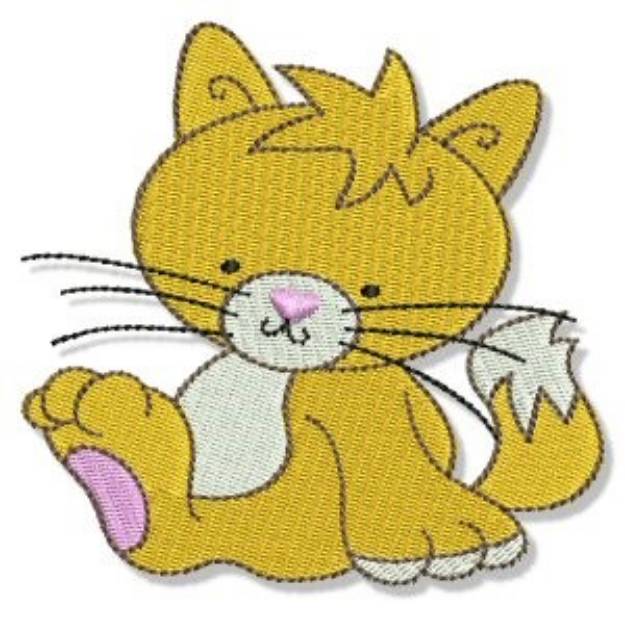 Picture of Cuddly Kitten Machine Embroidery Design