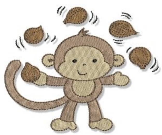 Picture of Juggling Monkey Machine Embroidery Design