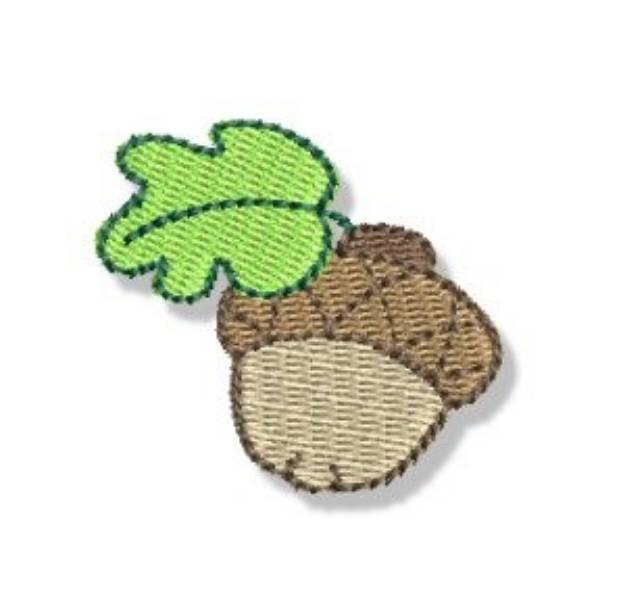 Picture of Autumn Mini Acorn Machine Embroidery Design