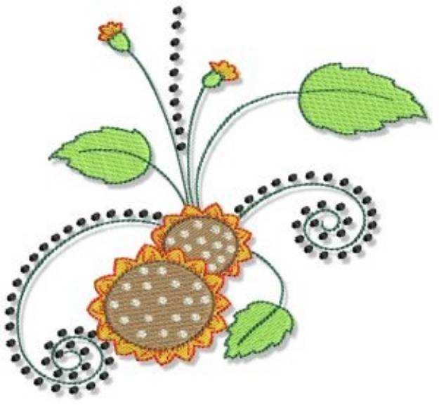 Picture of Decorative Autumn Decor Machine Embroidery Design