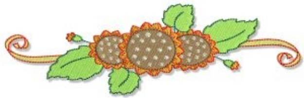 Picture of Fall Sunflower Border Machine Embroidery Design