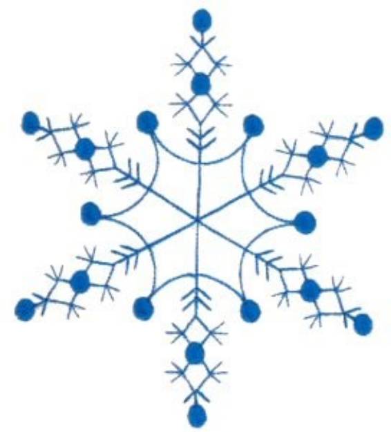 Picture of Snowflake Outline Machine Embroidery Design