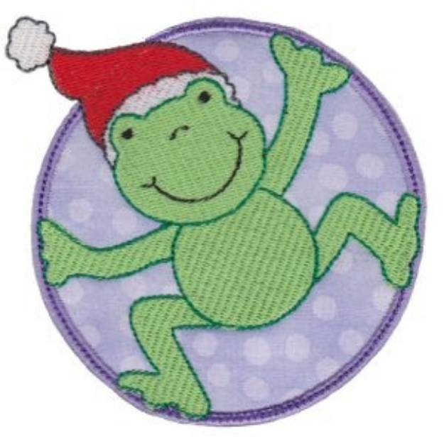 Picture of Christmas Frog Machine Embroidery Design