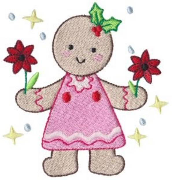 Picture of Gingerbread Girl Machine Embroidery Design