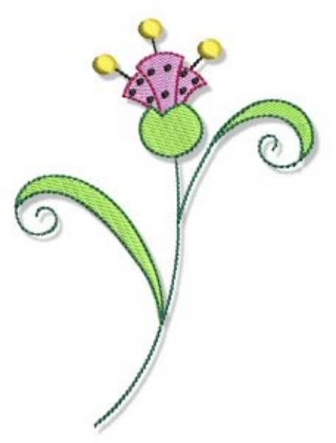 Picture of Swirl Thistle Machine Embroidery Design