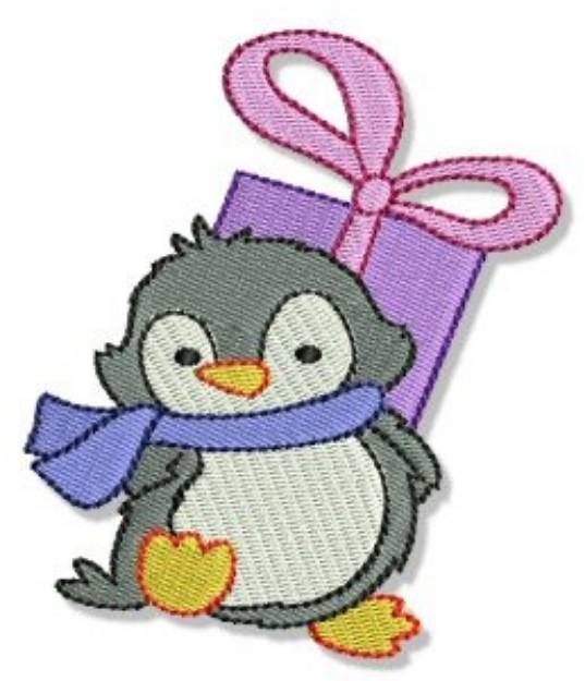 Picture of Christmas Penguin Machine Embroidery Design