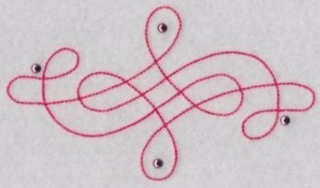 Picture of Swirled Flourish Machine Embroidery Design