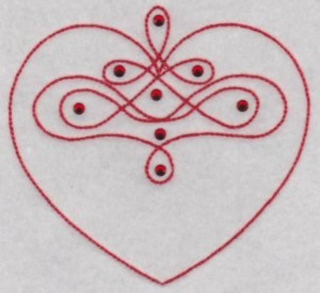 Picture of Heart Swirls Machine Embroidery Design