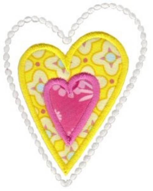 Picture of Hearts Applique Machine Embroidery Design