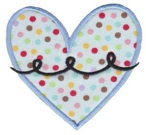 Picture of Applique Heart Machine Embroidery Design