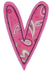 Picture of Applique Heart Machine Embroidery Design