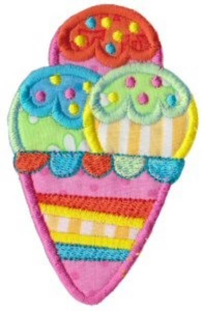 Picture of Triple Scoop Applique Machine Embroidery Design