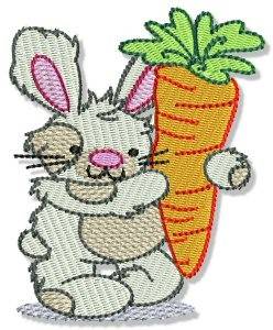 Picture of Rabbit & Carrot Machine Embroidery Design