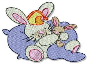 Picture of Sleeping Bunny Machine Embroidery Design