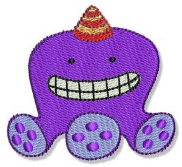 Picture of Lil Purple Monster Machine Embroidery Design