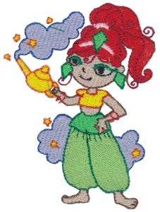 Picture of Magic Genie & Lamp Machine Embroidery Design