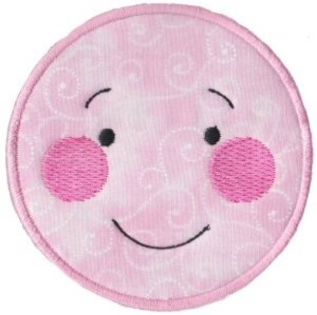 Picture of Happy Face Applique Machine Embroidery Design