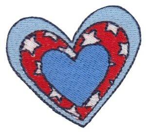 Picture of Patriotic Mini Hearts Machine Embroidery Design