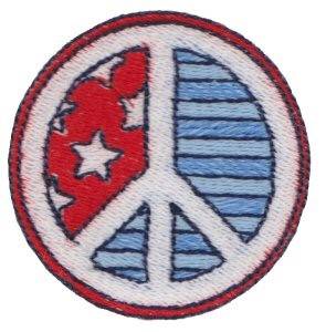 Picture of Patriotic Mini Peace Sign Machine Embroidery Design