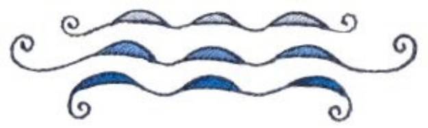 Picture of Wavy Swirls Machine Embroidery Design