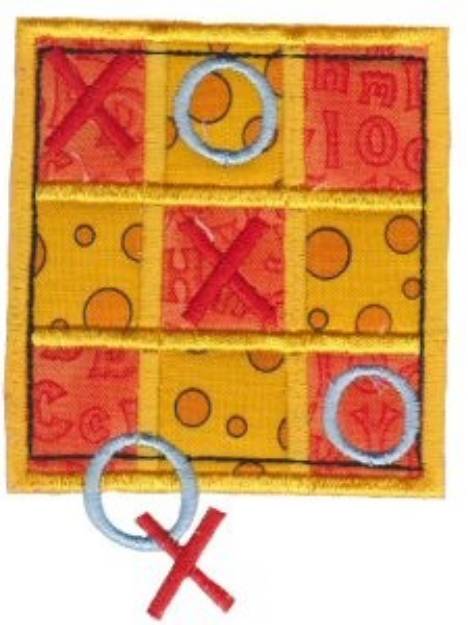 Picture of Applique Tic Tac Toe Machine Embroidery Design