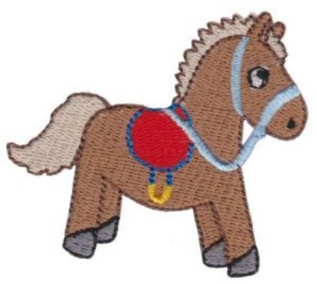 Picture of Saddled Horse Machine Embroidery Design