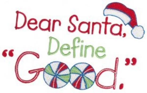 Picture of Dear Santa Machine Embroidery Design