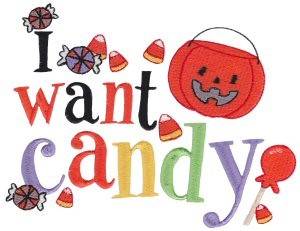 Picture of I Want Candy Machine Embroidery Design