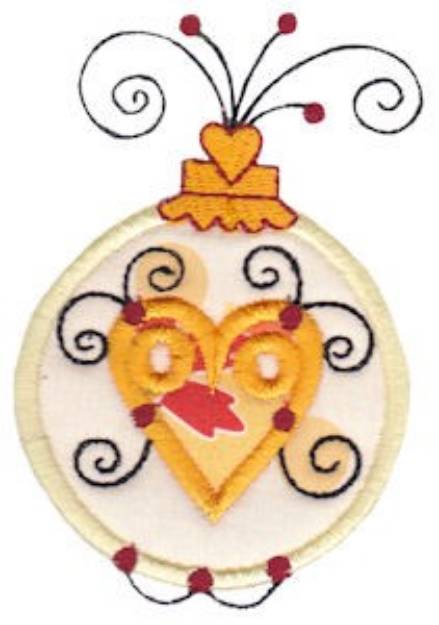 Picture of Whimsical Ornament Applique Machine Embroidery Design