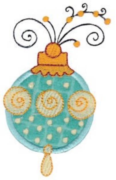 Picture of Whimsical Ornament Applique Machine Embroidery Design