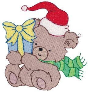 Picture of Christmas Bear Machine Embroidery Design