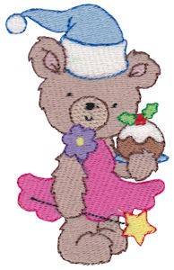 Picture of Christmas Bear Machine Embroidery Design